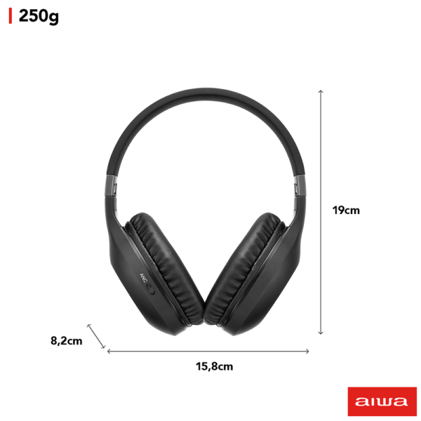 Headphone sem fio Bluetooth Wireless Aiwa Aws HP-02-B