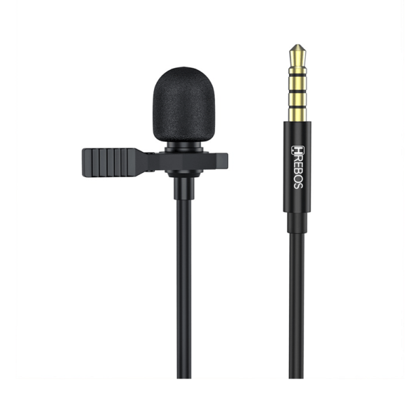 Microfone de Lapela para Smartphone Hrebos HS-30