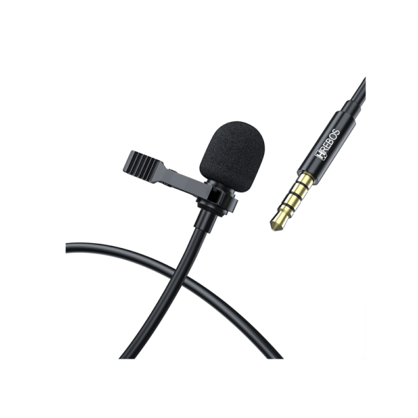 Microfone de Lapela para Smartphone Hrebos HS-30
