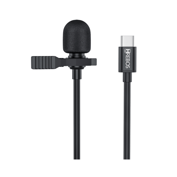 Microfone de Lapela para Smartphone Hrebos HS-31 Tipo C