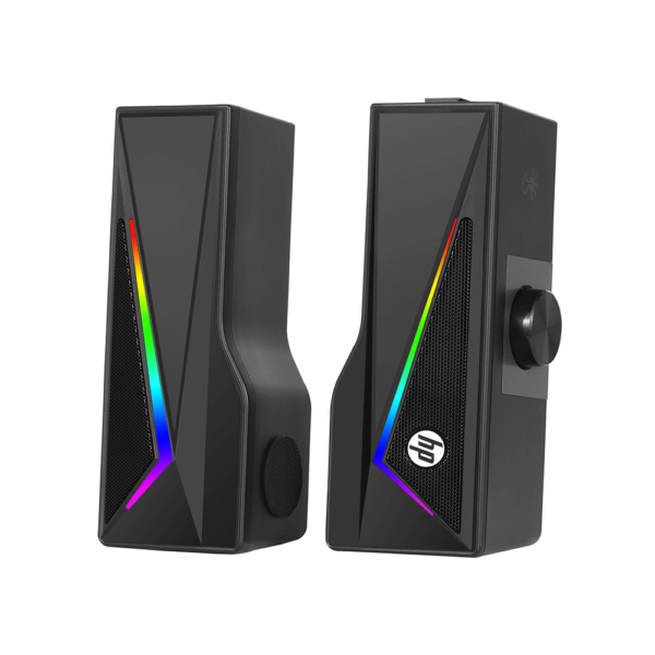 Caixa de Som HP DHE-6002 Conexão USB Led RGB Alto Falante Estéreo