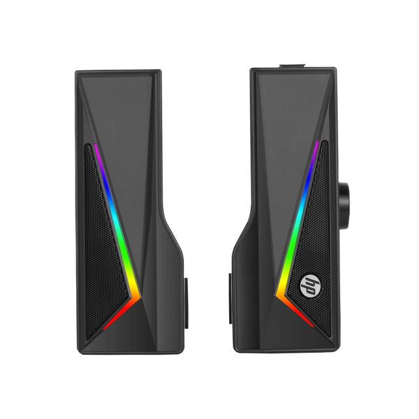 Caixa de Som HP DHE-6002 Conexão USB Led RGB Alto Falante Estéreo