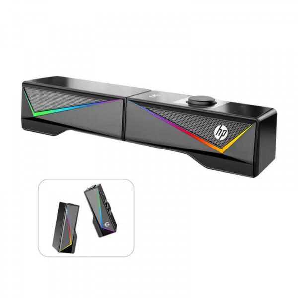 Caixa de Som HP DHE-6002 Conexão USB Led RGB Alto Falante Estéreo