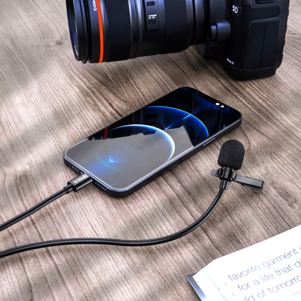 Microfone de Lapela Hrebos HD para iPhone - HS 032