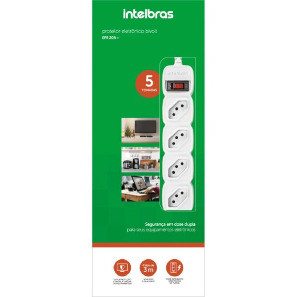 Filtro Linha Protetor Eletrônico 5 Tomadas Epe205+ 3 Metros