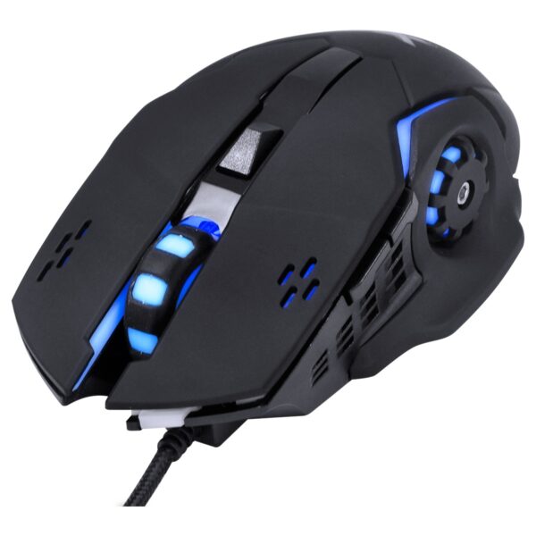 Mouse Gamer Galatica 2400 Dpi Led Azul Cabo Usb 1,8m