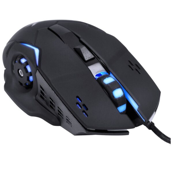 Mouse Gamer Galatica 2400 Dpi Led Azul Cabo Usb 1,8m