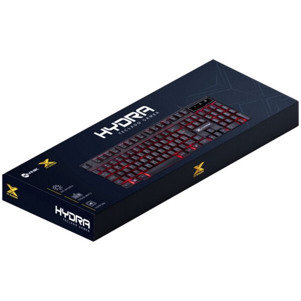 Teclado Gamer Vx Gaming 107 Teclas Usb 12 Multimidia Hydra