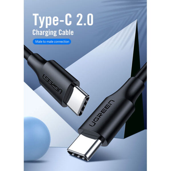 Cabo Ugreen Usb-c Usb-c 2.0 M/m 2m Us286 Preto