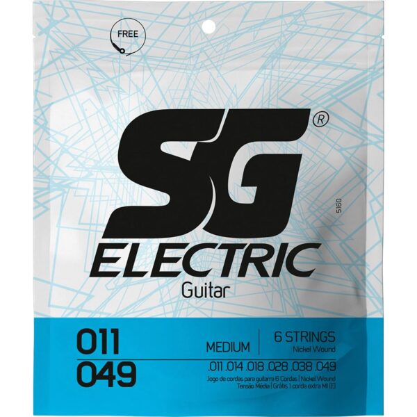 Encordoamento Cordas Para Guitarra Sg 0.11 Corda Nickel Wound