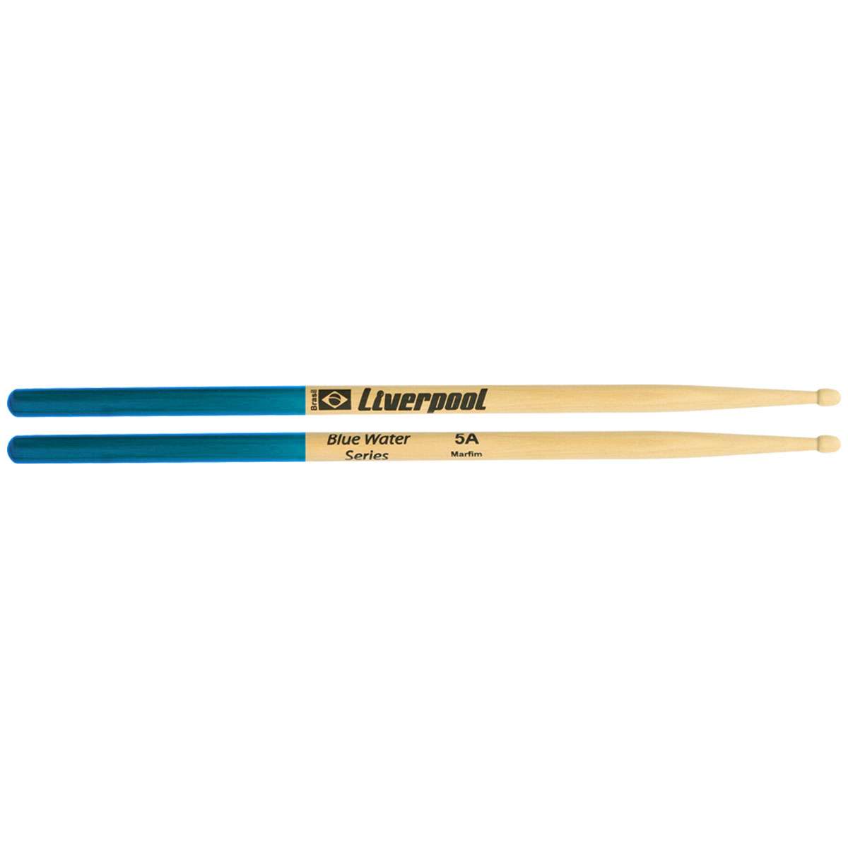Baquetas Bateria Liverpool Blue Water Ponta Madeira 5a