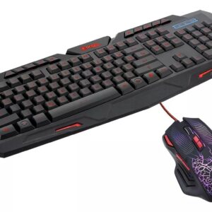 Kit Gamer Bright 594 Teclado E Mouse Preto  Rgb Led Abnt2