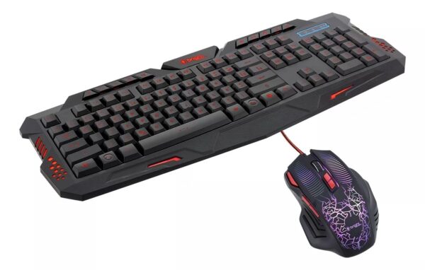 Kit Gamer Bright 594 Teclado E Mouse Preto  Rgb Led Abnt2