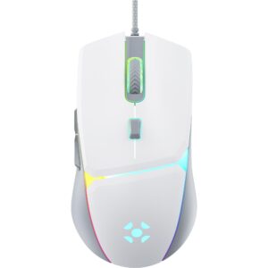 Mouse Gamer Fortrek Crusader Branco 12800 Dpi Usb