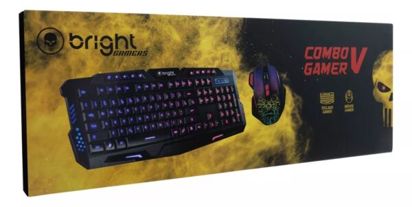 Kit Gamer Bright 594 Teclado E Mouse Preto  Rgb Led Abnt2 - Image 8
