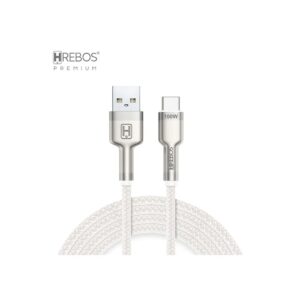 Cabo Smartphone Hrebos Cb251c Tipo C 100w 3.1a Trançado