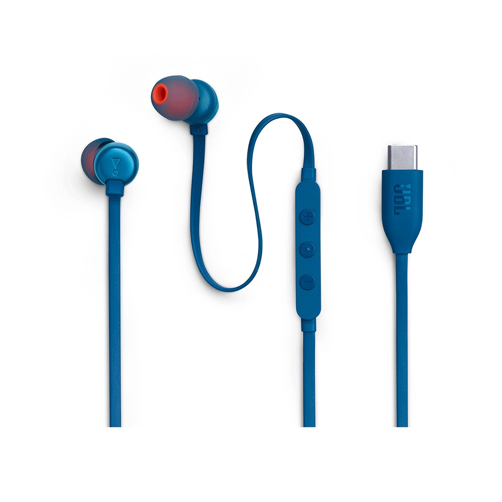 Fone De Ouvido Jbl C/ Fio 310c Driver 9mm Usb-c Azul