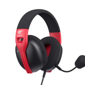 Headset Gamer Havit Fuxi-h5 3.5mm Driver 50mm Preto/vermelho