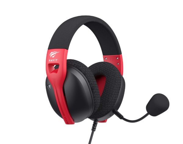 Headset Gamer Havit Fuxi-h5 3.5mm Driver 50mm Preto/vermelho