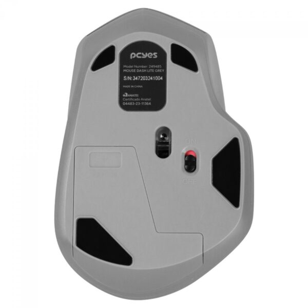 Mouse Sem Fio Pc Yes Dash Lite Gray 1600dpi Silent Click - Image 5