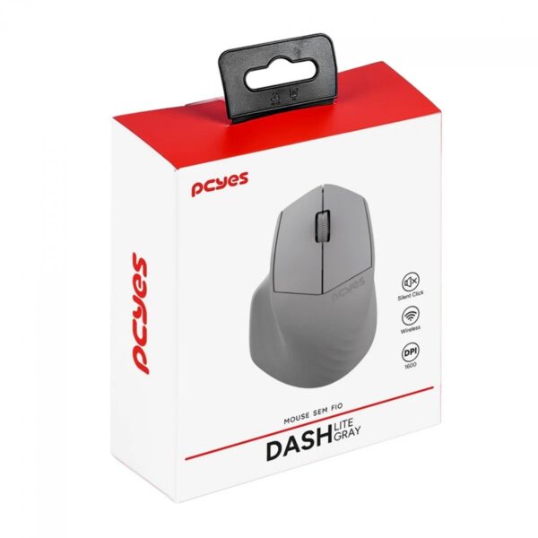 Mouse Sem Fio Pc Yes Dash Lite Gray 1600dpi Silent Click - Image 6