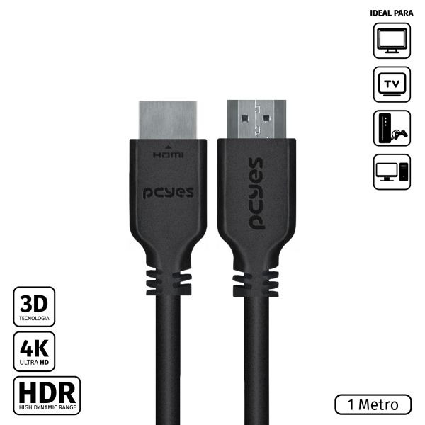Cabo Hdmi 3m Kross Elegance 19 Pinos 3 Metros Ultra Hd Preto