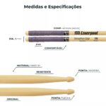 Baquetas Bateria Liverpool EVA5BM 5B Madeira Sensation Grip Antiderrapante