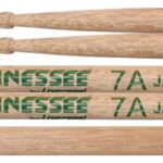 Baquetas Bateria Liverpool Tennessee Jataí 7A Ponta de Madeira Leves e Equilibradas