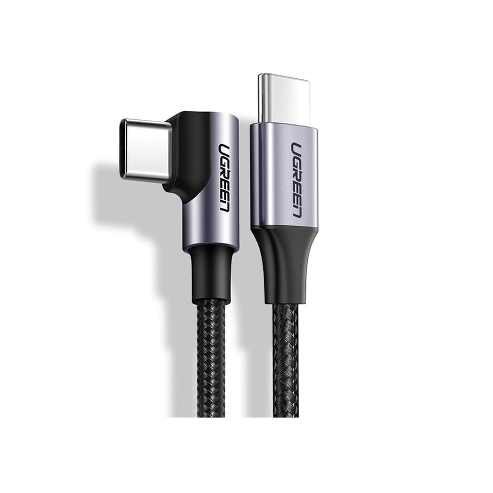 Cabo Ugreen Usb-cusb2.0-c Us255 Cinza preto 60w Rápido