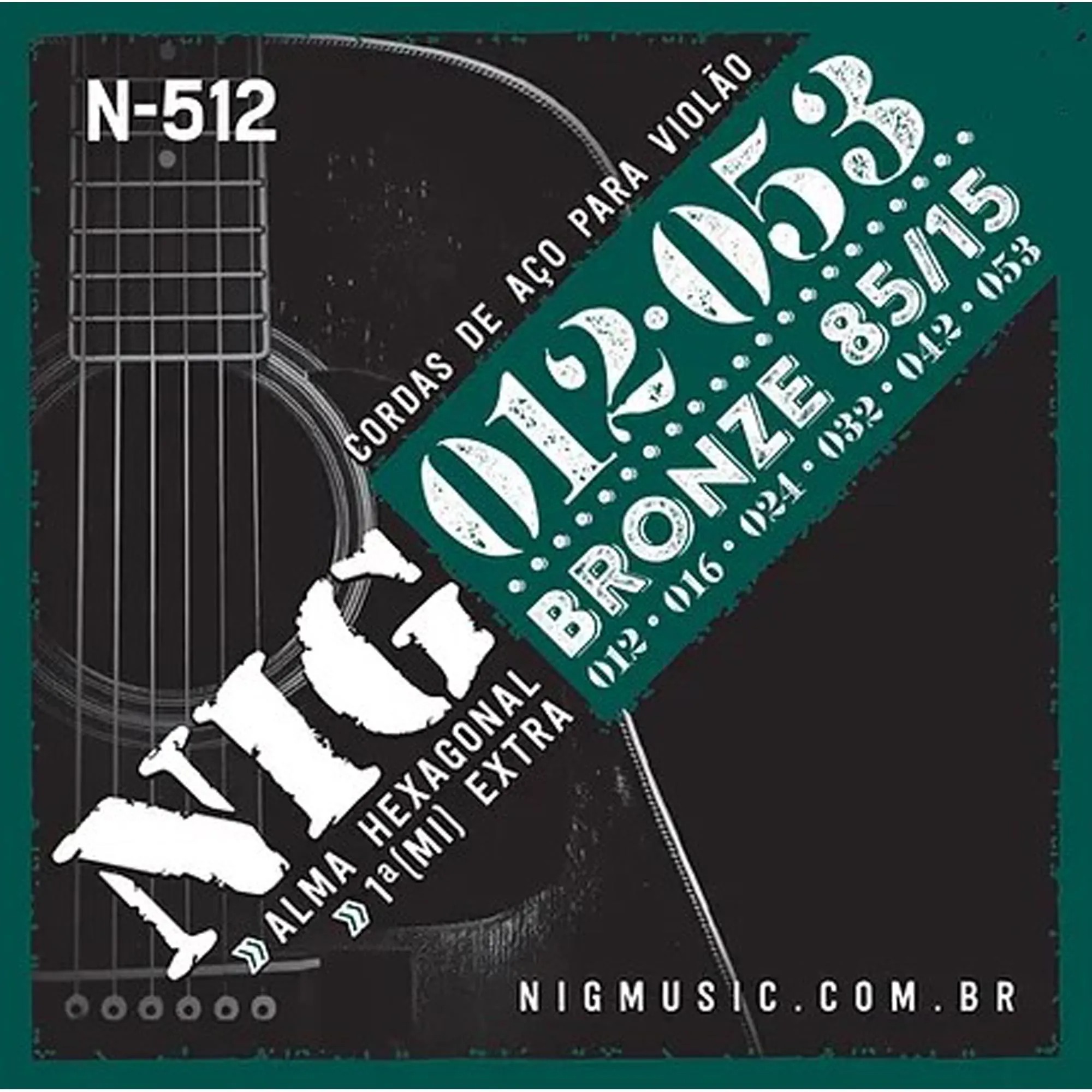 Encordoamento Cordas Nig Violão Aço Bronze 85/15 0.12