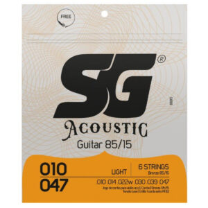 Encordoamento Violão Aço SG Acoustic Light 0.10