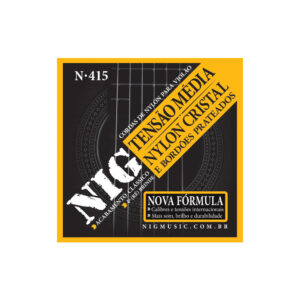 Encordoamento Corda Violão Nylon Cristal Nig Tensão Média