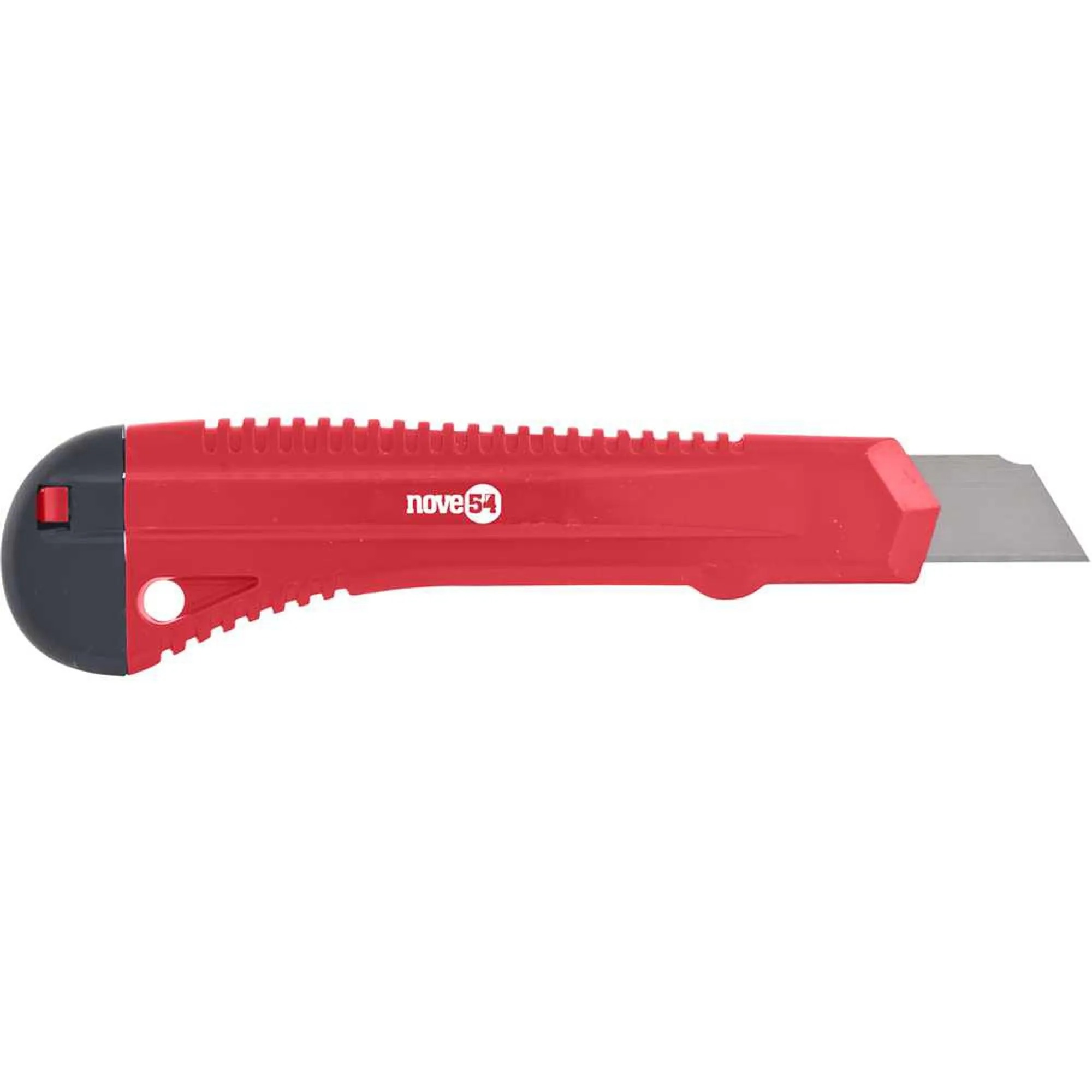 Estilete Largo Lâmina De 18mm Segmentado Nove54 Vermelho