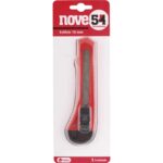 Estilete Largo Lâmina De 18mm Segmentado Nove54 Vermelho