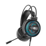 Headset Gamer HP DHE 8001 P2 Preto com Microfone e Iluminação Blue Light