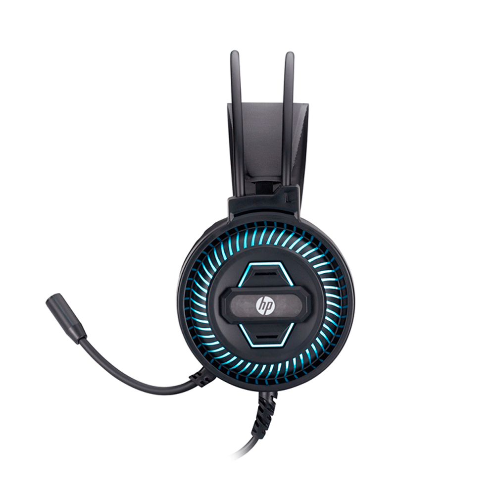 Headset Gamer HP DHE 8001U USB Preto com Microfone e Áudio Imersivo