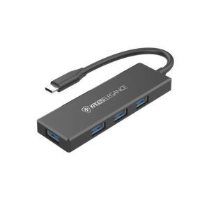 Hub Adaptador USB C Kross KE UC4163 com 4 Portas USB 3.0