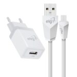 Kit Carregador de Parede ELG KT10WC com Cabo USB Tipo-C para Smartphone – 10W
