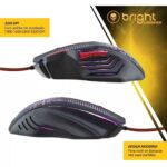 Kit Gamer Bright 594 com Teclado e Mouse RGB LED ABNT2 – Preto