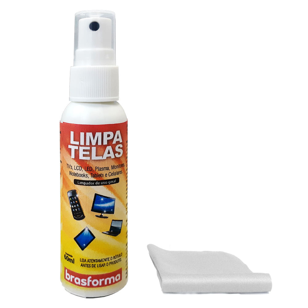 Kit Limpa Telas Brasforma Alt 0.2 60 ml com Flanela