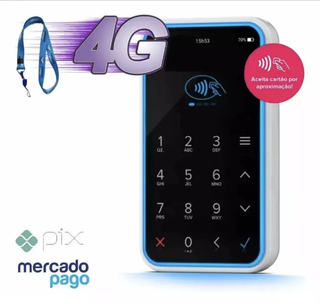 Maquininha de Cartão Point Air Mercado Pago com Chip Vivo
