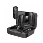Microfone Lapela Sem Fio Hrebos IF209 Tipo C com Case Preto