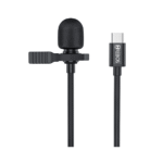 Microfone de Lapela Hrebos HS031 Tipo C para Smartphone Preto