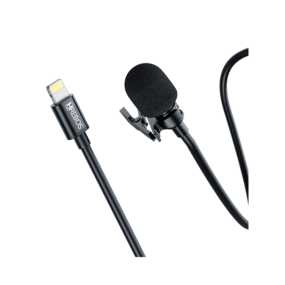 Microfone de Lapela Hrebos HS032 para iPhone Lightning