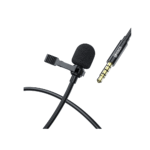 Microfone de Lapela Hrebos HS30 para Smartphone Live Vídeo Preto