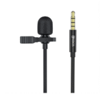 Microfone de Lapela Hrebos HS30 para Smartphone Live Vídeo Preto