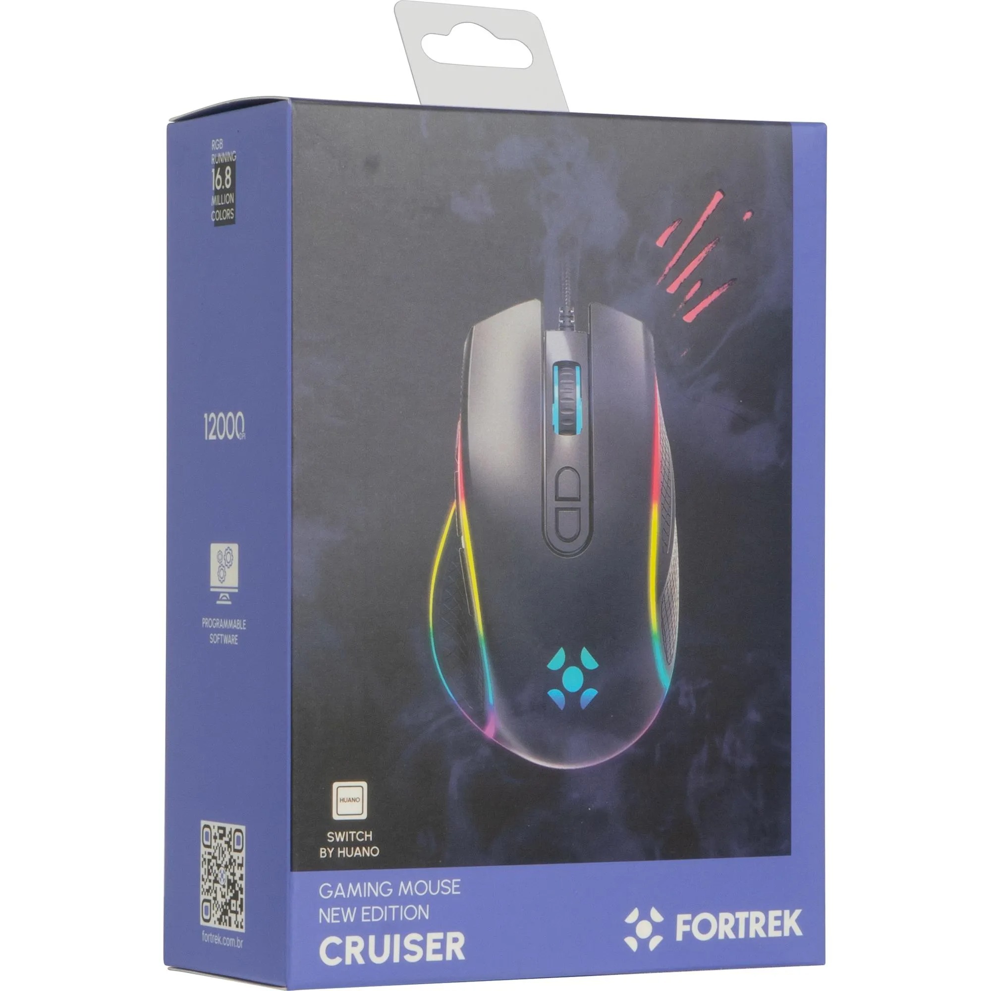 Mouse Gamer Fortrek Cruiser Premium RGB 12000 DPI USB