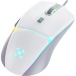 Mouse Gamer Fortrek Crusader 12800 DPI USB Branco