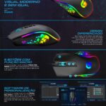 Mouse Gamer Fortrek Vickers New Edition 8000 DPI RGB Preto