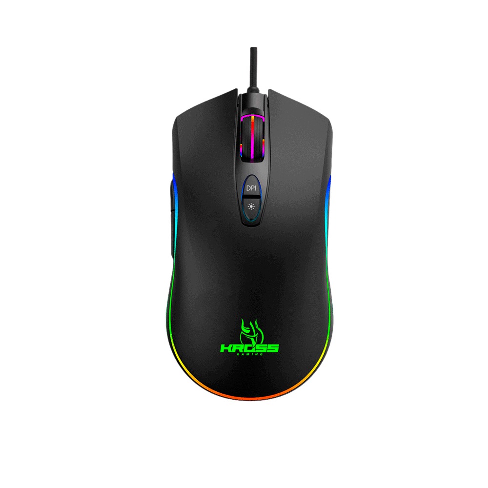 Mouse Gamer Kross Elegance Gungnir 4800 DPI 7 Botões Preto